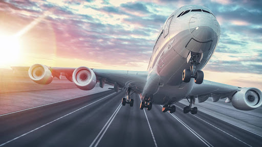 An airplane taking off on a runway. Understanding the implications of forum shopping may be important in an international divorce case.